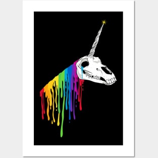 Dripping Unicorn Skull Posters and Art